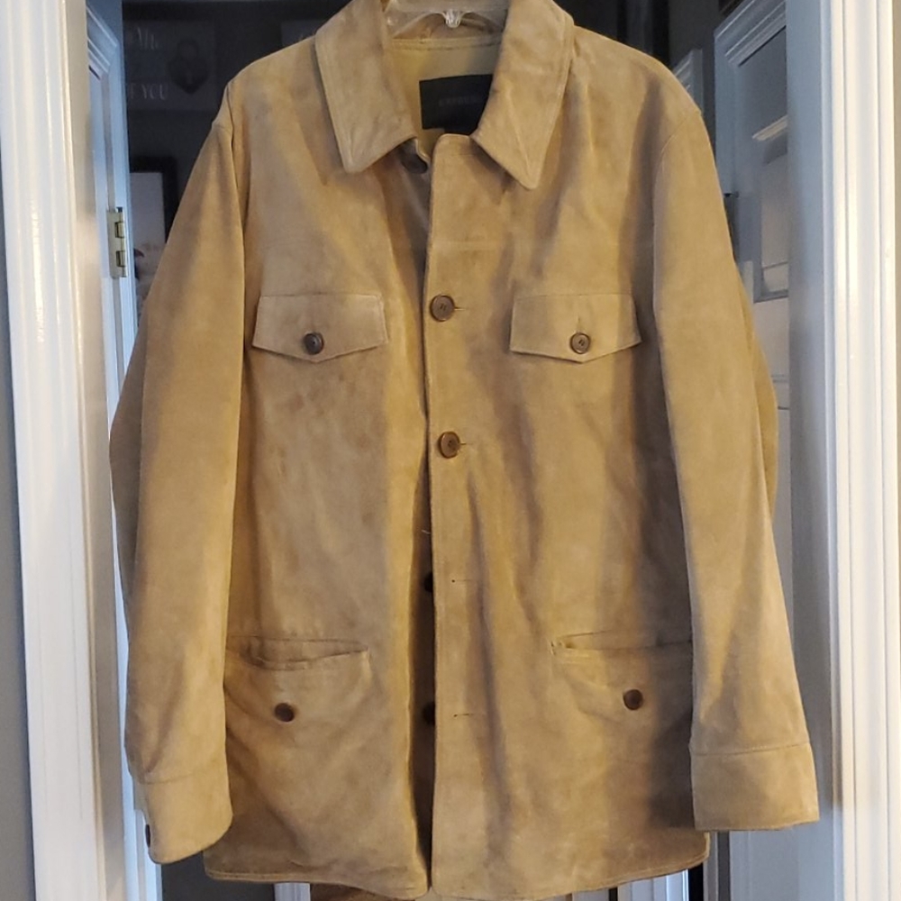 Express Leather overcoat
